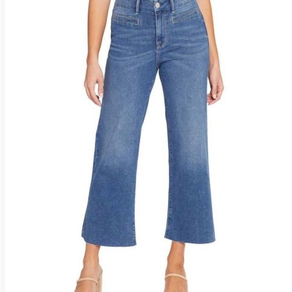 Women’s Size 14 Seven7 High Rise Wide Leg Cropped Jeans - Gauchos - Picture 1 of 9
